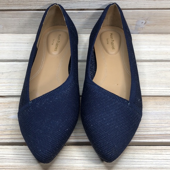 HUSH PUPPIES Navy Sadie Ballet Flats Size 6 - Picture 2 of 10